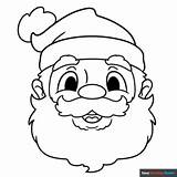 Santa Claus Face Coloring Page  Easy Drawing Guides sketch template