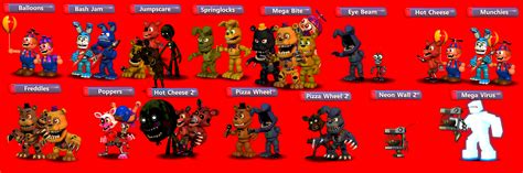 FNAF World: All Red Moves & Respective Characters : r/fivenightsatfreddys