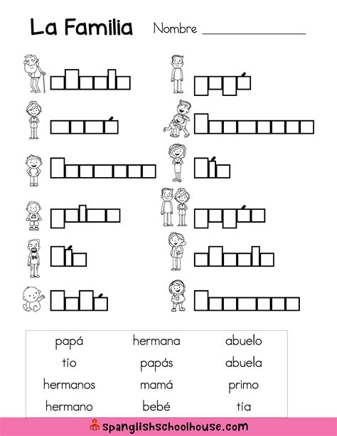 La Familia: Family Vocabulary in Spanish | Spanish lessons for kids, Spanish worksheets, Family ...