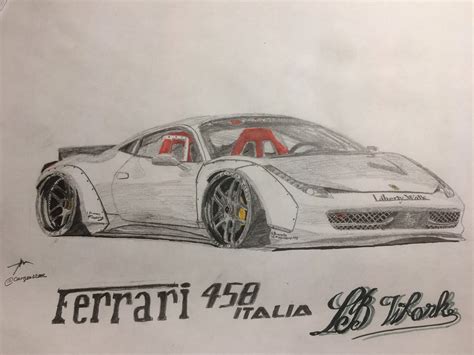 Ferrari 458 Drawing at GetDrawings | Free download