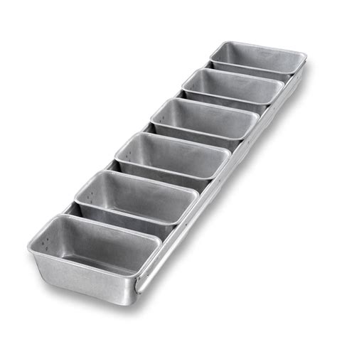 Chicago Metallic 46925 Seamless Bread Pan Set, Holds (6) 6 x 25-7/8", Aluminized Steel