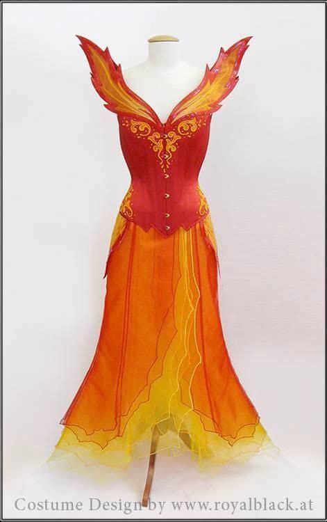 Fire costume, Costumes couture, Phoenix costume