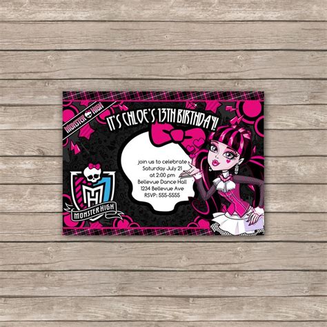 Monster High Birthday Invitations / by BerryliciousDesign on Etsy ...