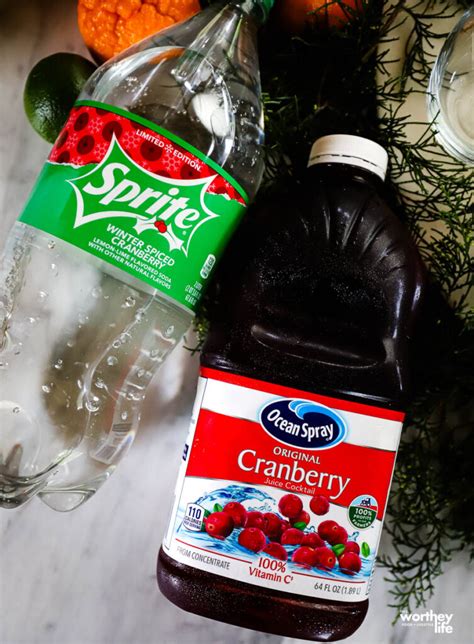 Sprite With Cranberry Punch Holiday Recipe for a crowd