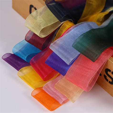 Meetee 54meters 4/5cm Chiffon Ribbon DIY Bow Headband Gift Packaging Handmade Decoration ...