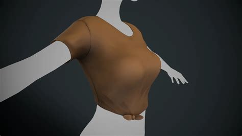 Female Brown T-Shirt Style 3 - FlippedNormals