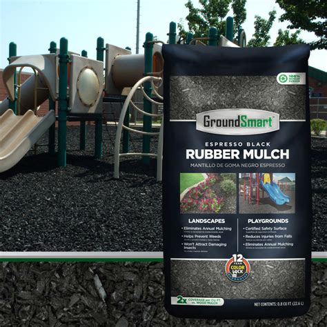 Black Rubber Mulch | Bulk Discounts • Free Shipping | Natrual Looking Ground Cover for ...