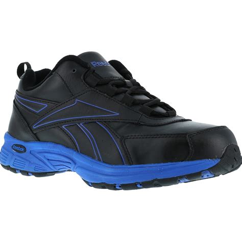 Men's Black Blue Steel Toe Work Athletic Shoe, Reebok Ateron