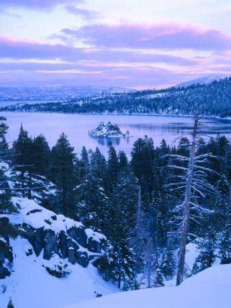 'Emerald Bay State Park in Winter at Dusk, Lake Tahoe, California, USA ...