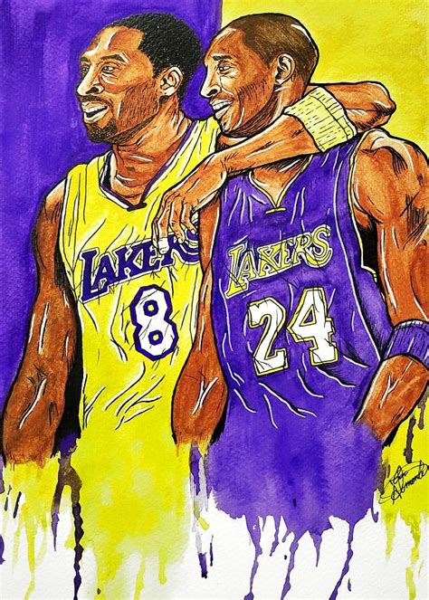 Kobe Bryant 8/24 by E.Ay.Art Painting by E Ay