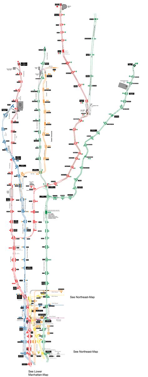 NYC Subway track map- the Bronx through Midtown... - Maps on the Web