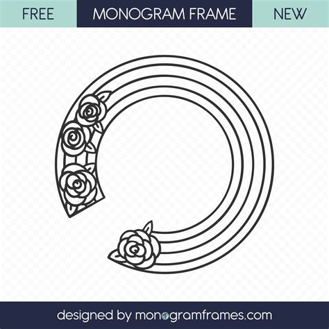 FREE SVG - Free floral monogram frame. SVG, EPS & DXF files | Monogram ...