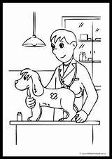 Vet Coloring Page sketch template