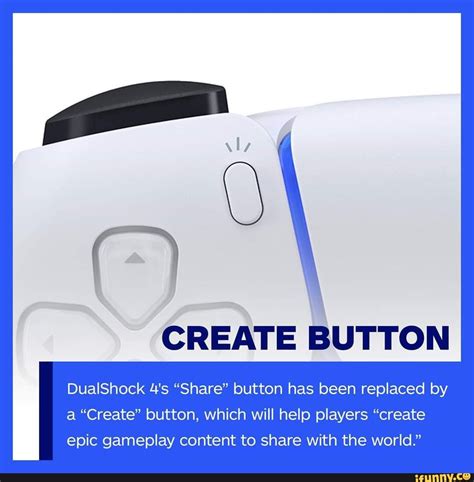 NEW PS5 DUALSHOCK'$ FEATURES. - CREATE BUTTON DualShock "Share" button ...