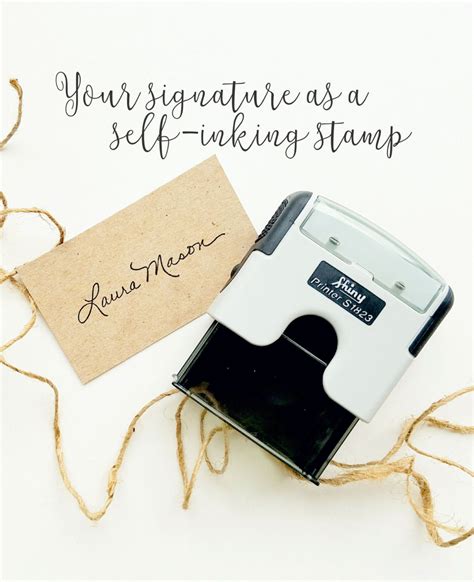 Signature Stamp Custom Signature Self Inking Stamp Gift For