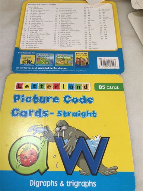 Letterland Picture Code Cards - straight, Hobbies & Toys, Books & Magazines, Children's Books on ...