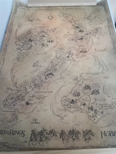 ART PRINT POSTER Lotr Hobbit Lord Of The Rings Map Of Middle Earth EUR ...