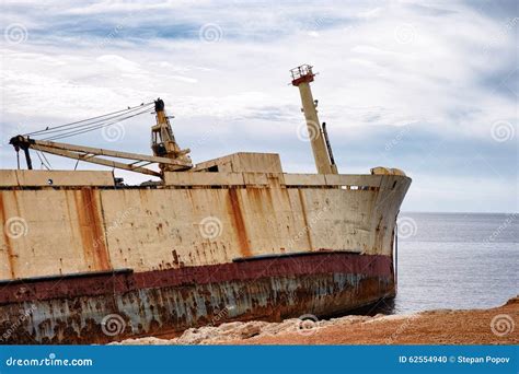 Abandoned Wreck Old Ship Near Shore Stock Photo - Image of crash, coast: 62554940