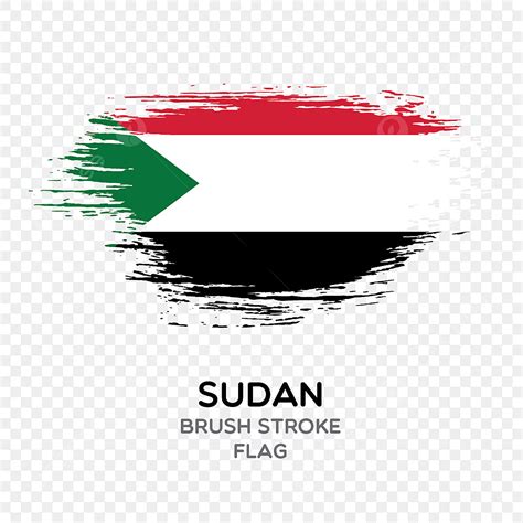 Sudan Flag Vector Design Images, Sudan Brush Stroke Flag, Brush Stroke ...