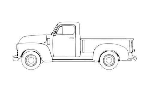 Pickup Truck Clipart Outline