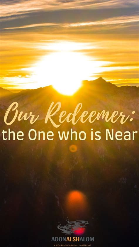 Our Redeemer: the One who is near - learn how Leviticus connects to Ruth and our Savior ...