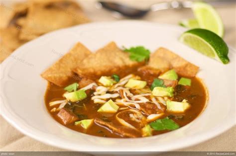 Sopa de Tortilla (Vegetarian Tortilla Soup) Recipe