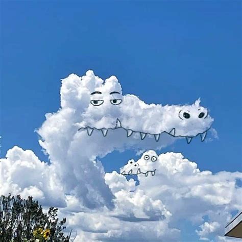 Fluffy Clouds Are Transformed Into Playful Cartoon Characters