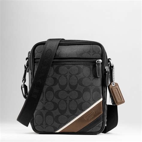 Coach Heritage Stripe Flight Bag in Black for Men | Lyst