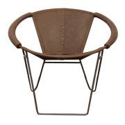 Mid Century Leather Chair Hoop Sling Ballon Scandinavian Design ...