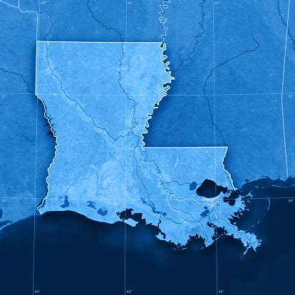 Louisiana Topographic Map Stock Photo - Download Image Now - iStock