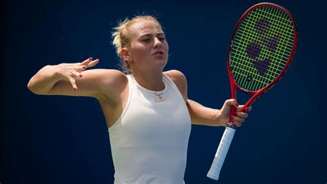 Kostyuk Wta - Marta Kostyuk Marta Kostyuk Of The Ukraine In Action At ...