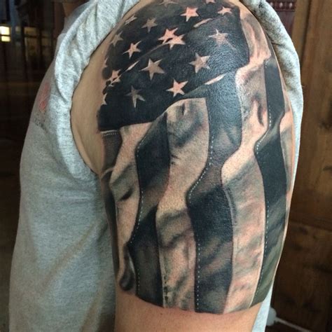 Fun American flag tattoo! | American flag tattoo, Flag tattoo, Tribal sleeve tattoos