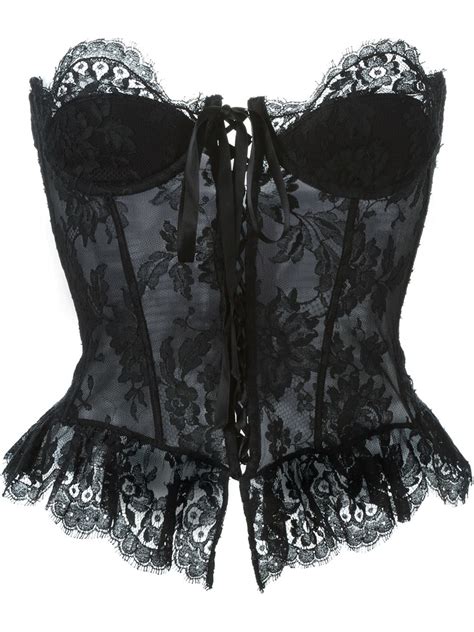 Moschino Lace Corset in Black | Lyst