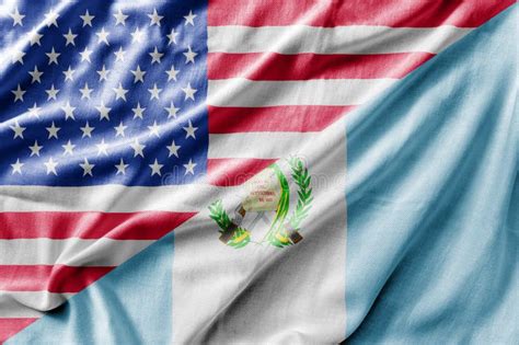 Mixed USA and Guatemala Flag, Three Dimensional Render Stock Photo ...