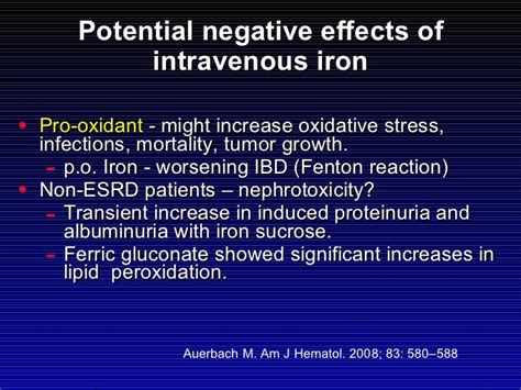 Preoperative use of parenteral iron