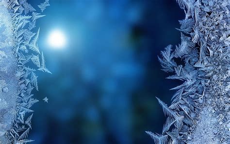 Frozen night winter, moon ice, nature, frozen, blue, night, frost, HD wallpaper | Peakpx