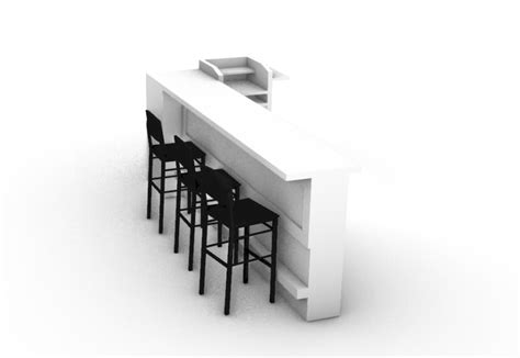 Bistro Bar table designed with a modern look rhino model .3dm | Thousands of free AutoCAD drawings
