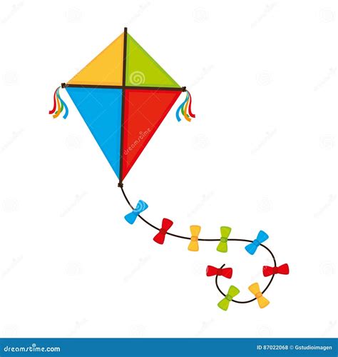 Cute kite flying icon stock vector. Illustration of background - 87022068