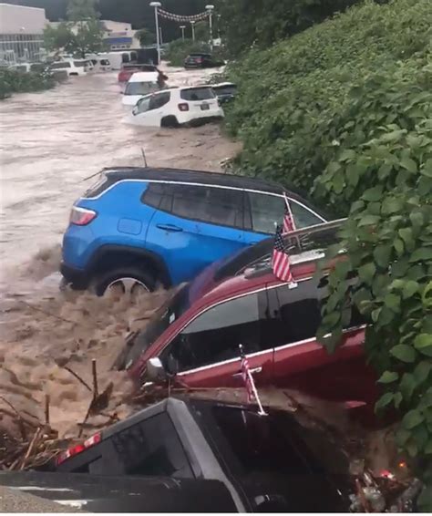 Extreme flooding sends cars floating away in Little Falls NJ