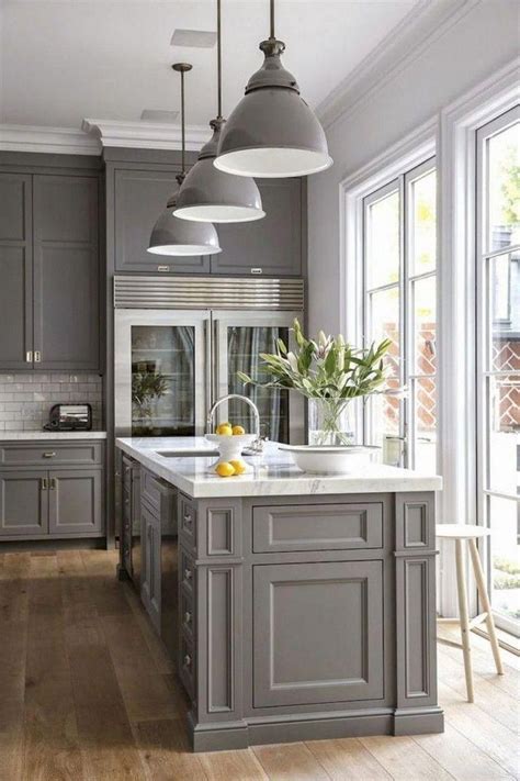 85 Inspiring Farmhouse Kitchen Cabinet Makeover Ideas # ...