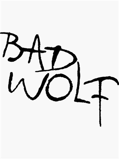 "Bad Wolf" Sticker for Sale by ineslira | Redbubble