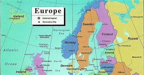 Geography 7(Introduction to Geographic Information Sytems): Political Map of Europe