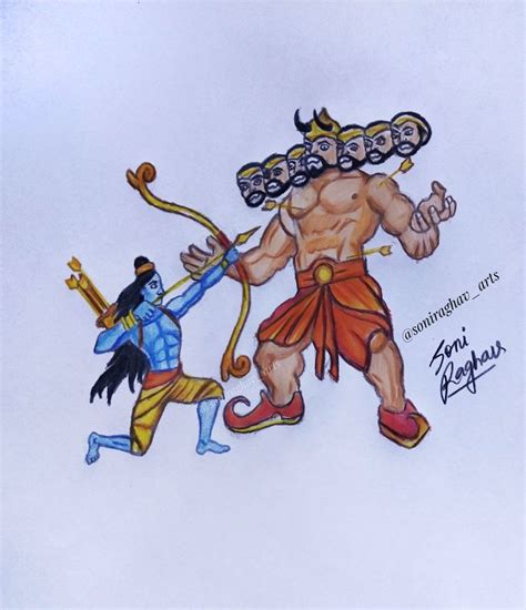 Dussehra Drawing, Ravan drawing #dussehra #ravan #drawing #art | Cartoon drawings, Drawings, Cartoon