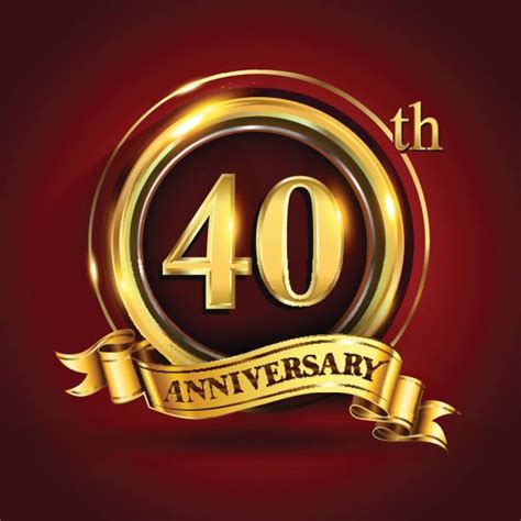 Royalty Free 40th Anniversary Clip Art, Vector Images & Illustrations ...