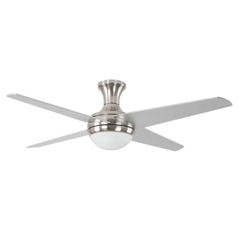 Yosemite Home Decor 52 in. Bright Brushed Nickel Ceiling Fan with 16 in. Lead Wire-TAYSOM-BBN ...