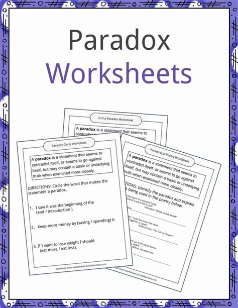 Paradox Examples, Definition and Worksheets | KidsKonnect