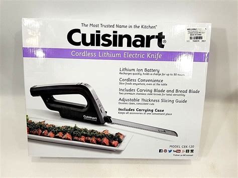 Slicers and Electric Knives 20681: Cuisinart Cordless Lithium Electric Carving Knife W Carrying ...