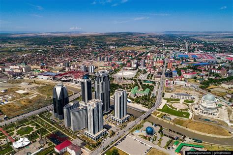 The rebuilt center of Grozny from above · Russia Travel Blog