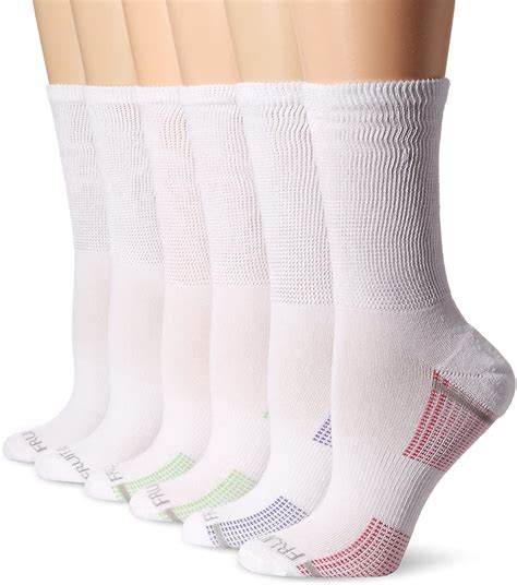 Ladies Arch Support Crew socks - 6 Pair - Walmart.com