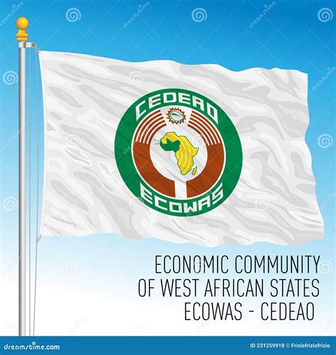 Economic Community of West African States, ECOWAS Flag Stock Vector ...